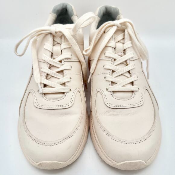 Everlane Cream Leather Court Sneakers Men 9.5 Women 11.5 Low Top Casual Shoes - Picture 7 of 14